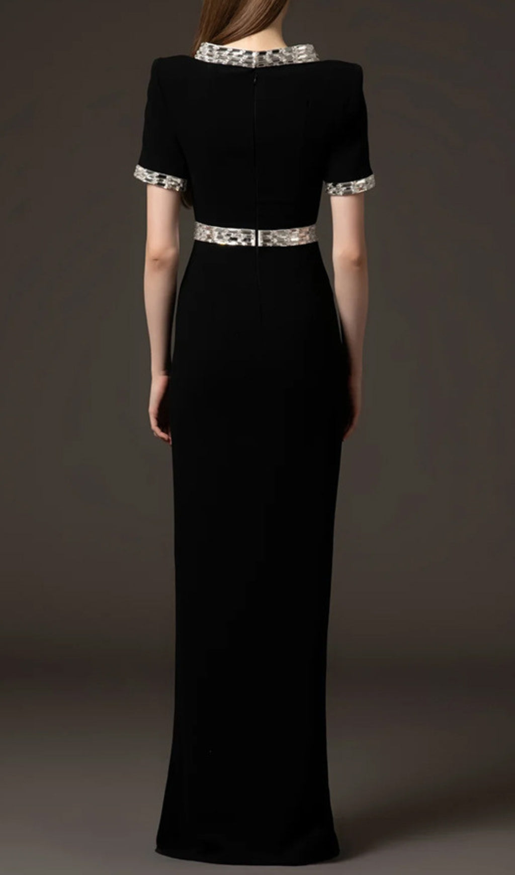 Euterpe Black Crystal Maxi Dress