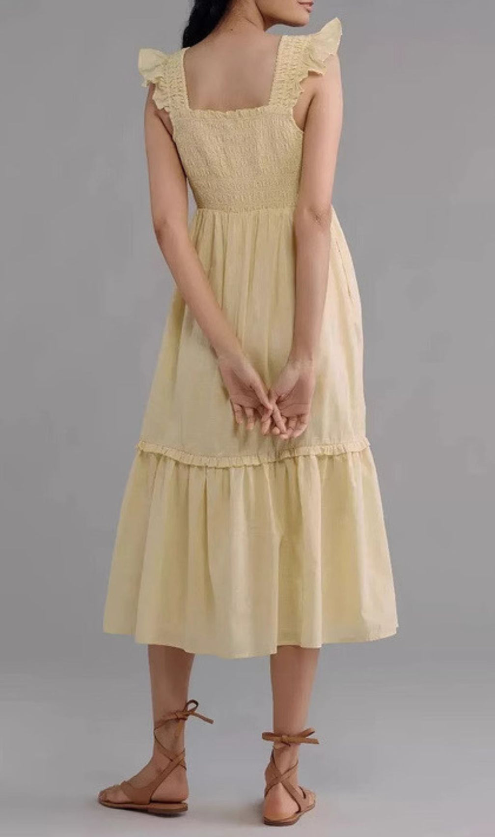 Fahari Yellow Midi Dress