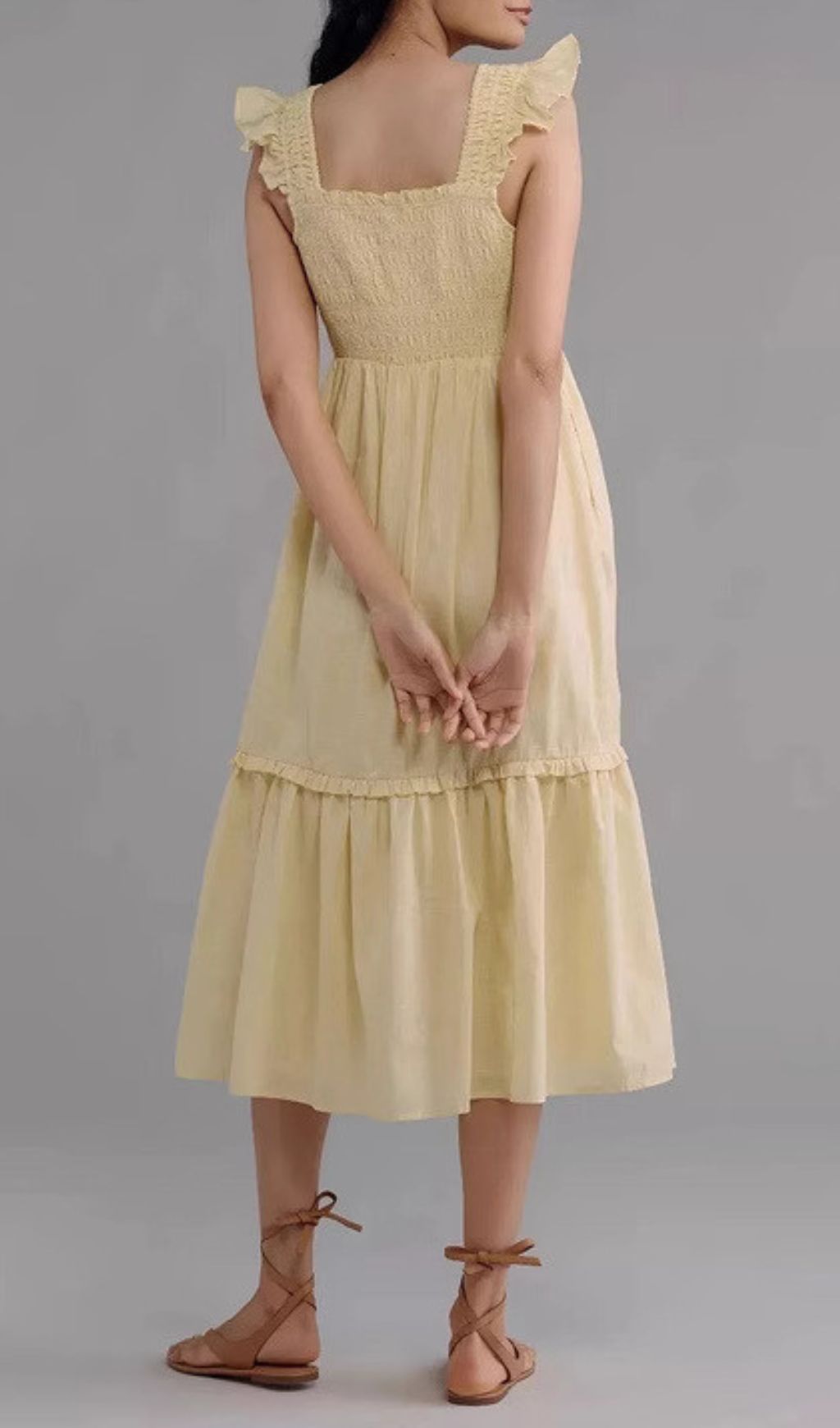 Fahari Yellow Midi Dress