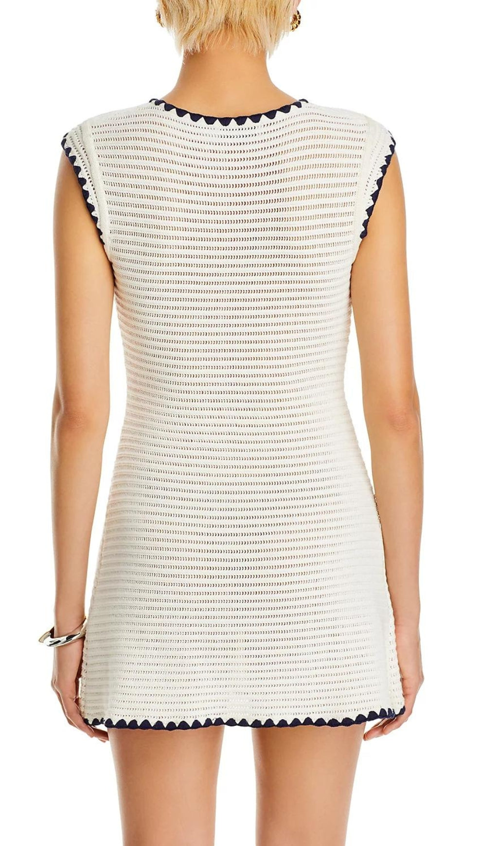 Brandie White Crochet Mini Dress