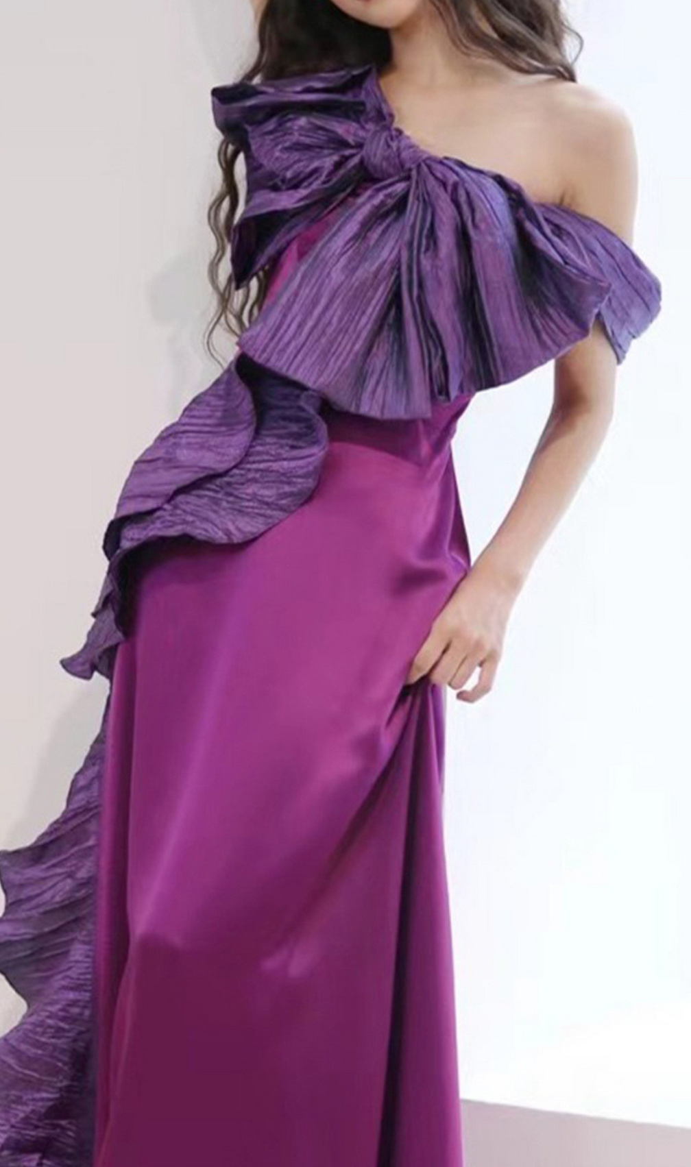 Ganit Purple Bow Maxi Dress