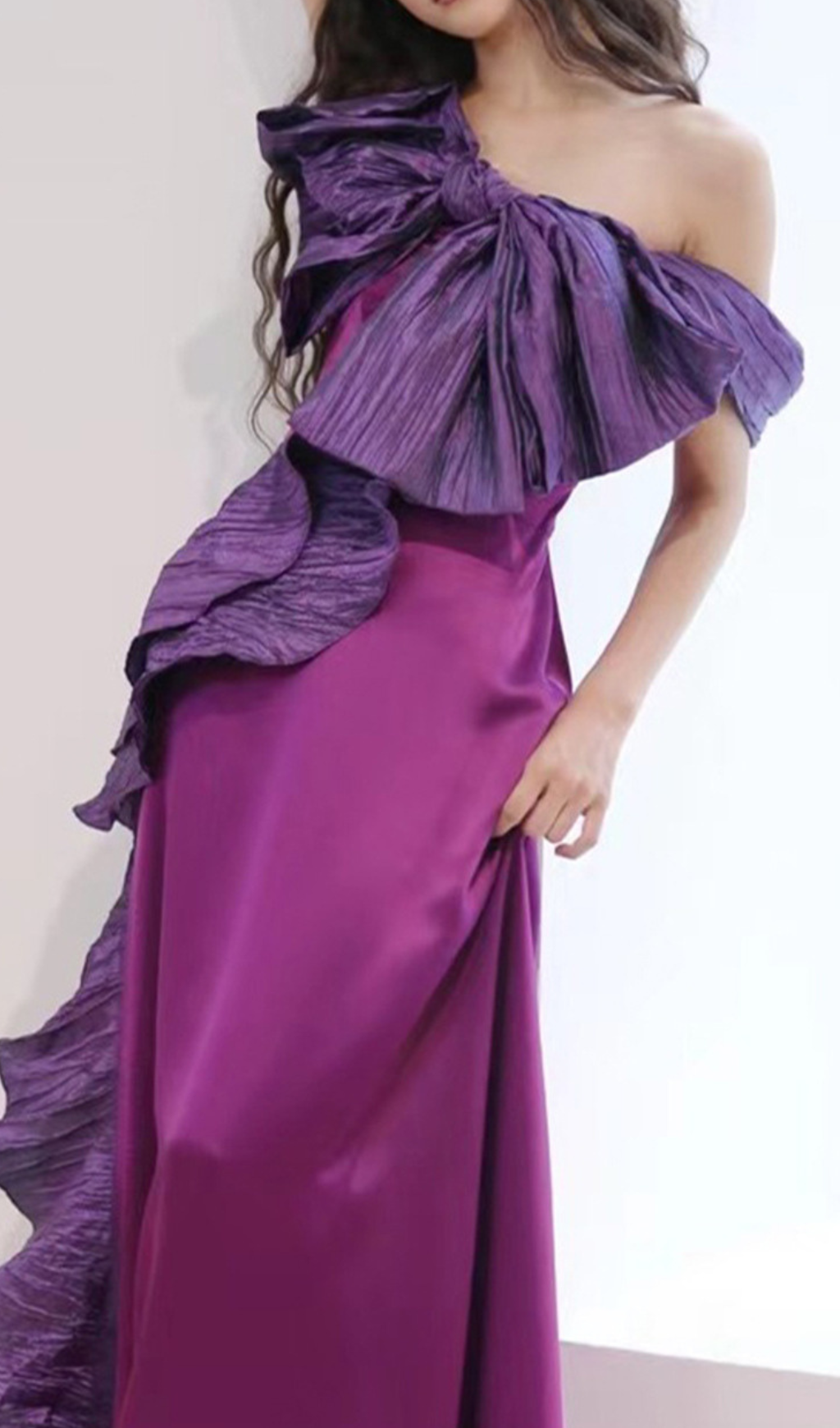 Ganit Purple Bow Maxi Dress