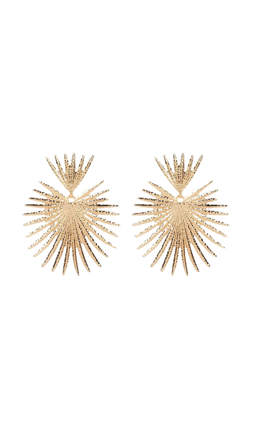 Gold Starburst Drop Earrings