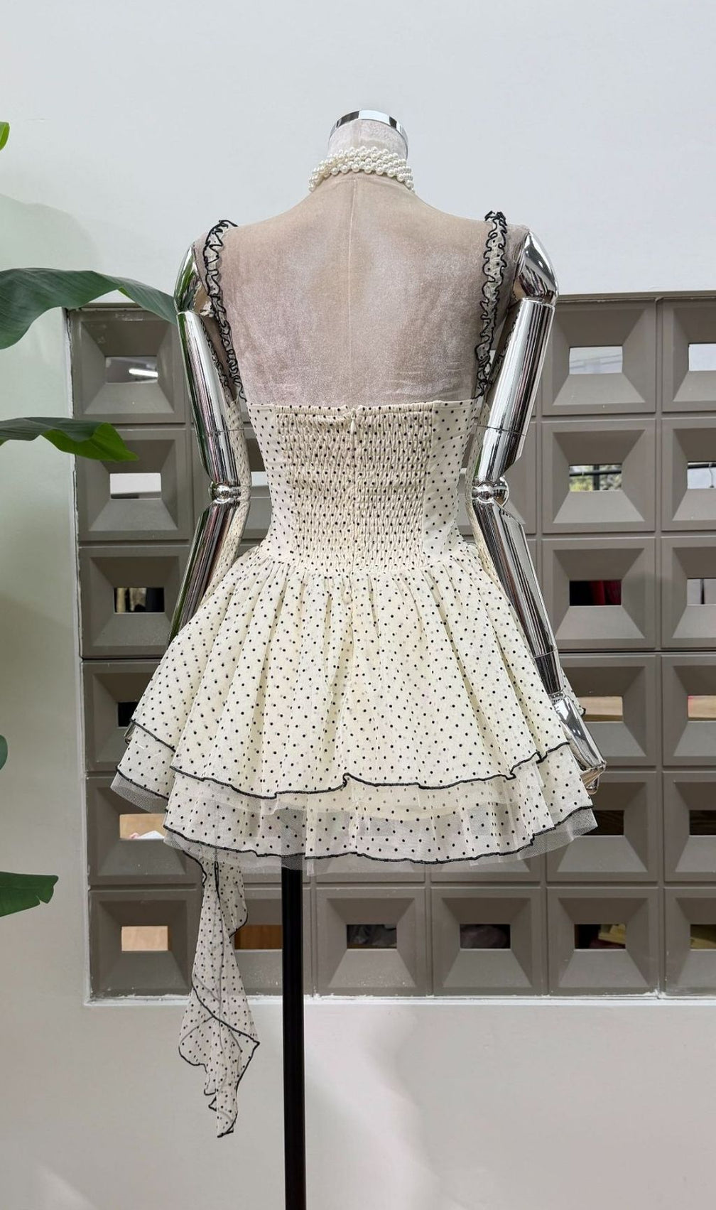 Xelvaric Sleeveless Dot Mini Dress