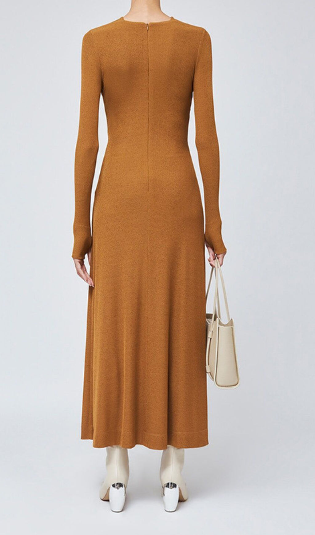 Braydon Cutout Knit Long Sleeve Midi Dress