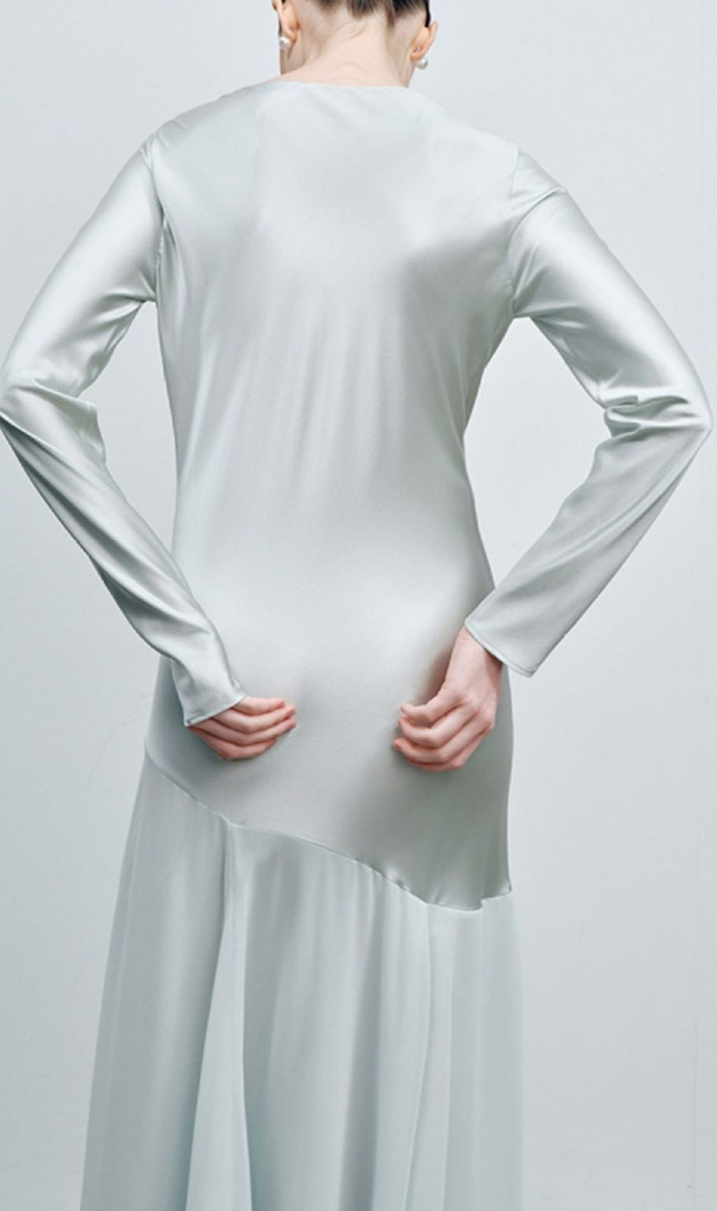 Khaza Long Sleeve Sheer Mesh Maxi Dress | Ethereal Gala & Formal Gown