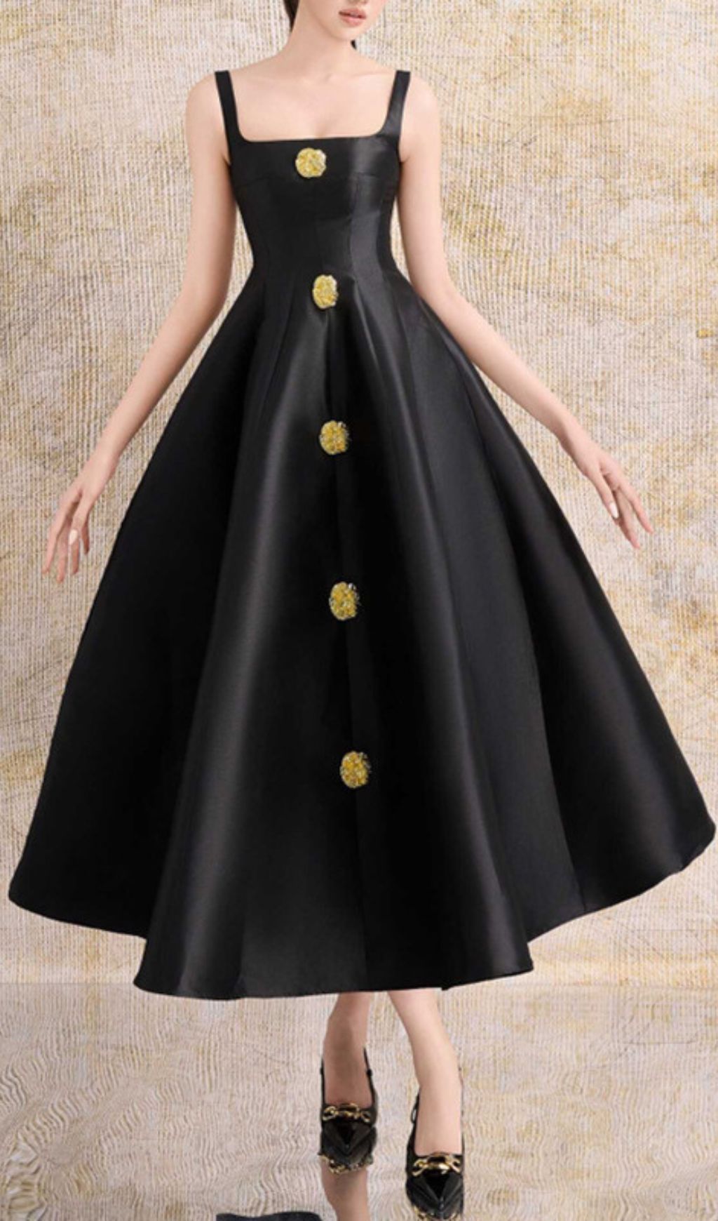 Gordie Strappy Embellished Midi Dress