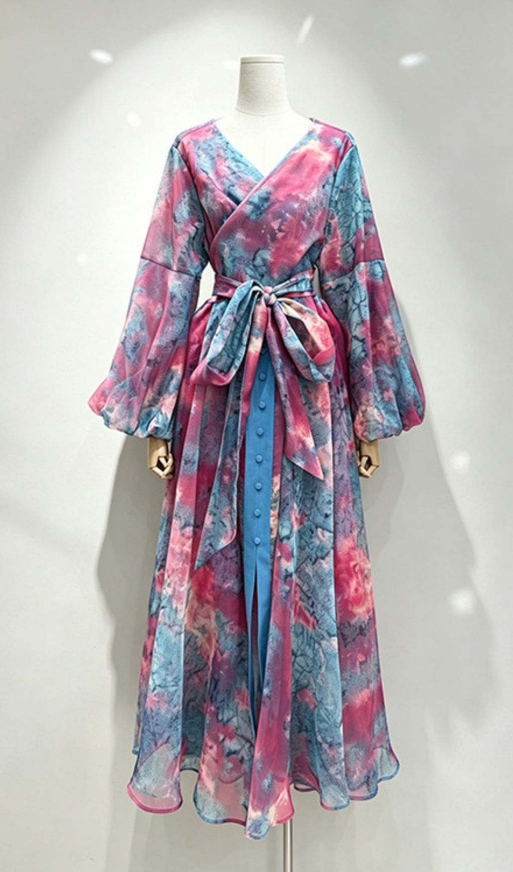 Kotoyo Tie-Dye Long Sleeve Maxi Dress