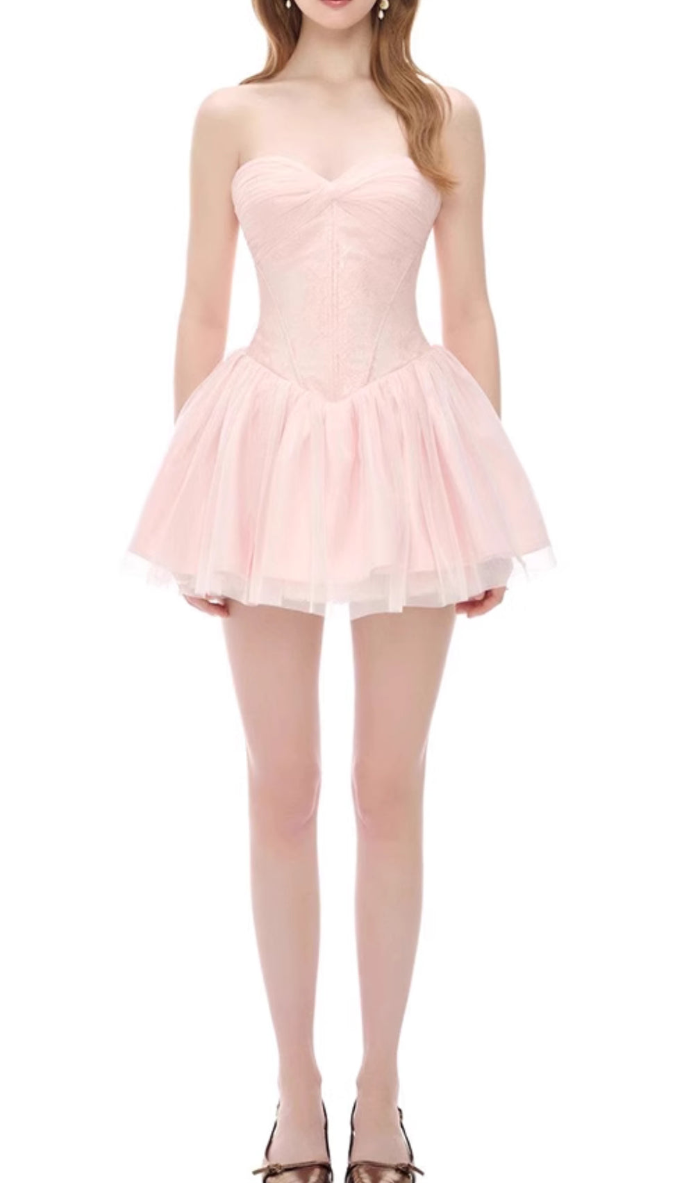 Eri Pink Strapless Mini Dress