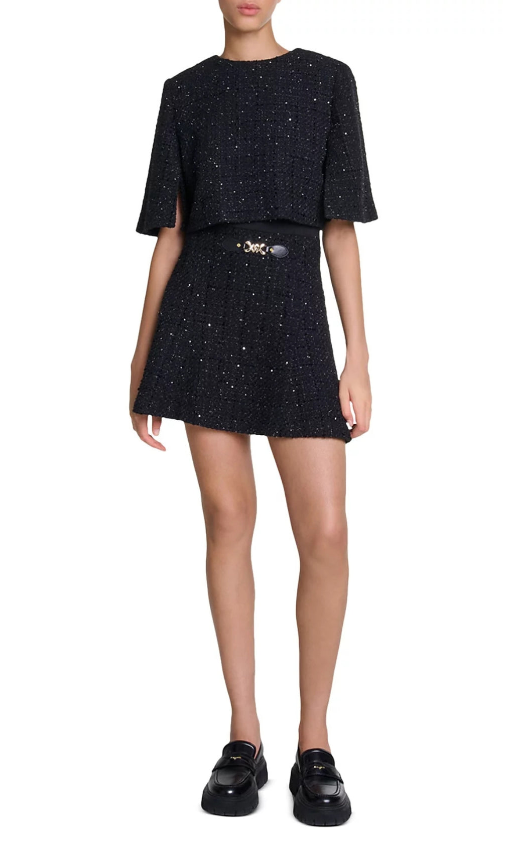 Ridosa Tweed Layered Dress