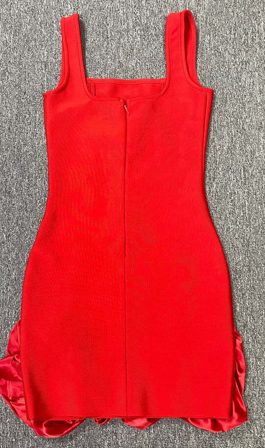 Gavan Flower Diamante Bandage Mini Dress