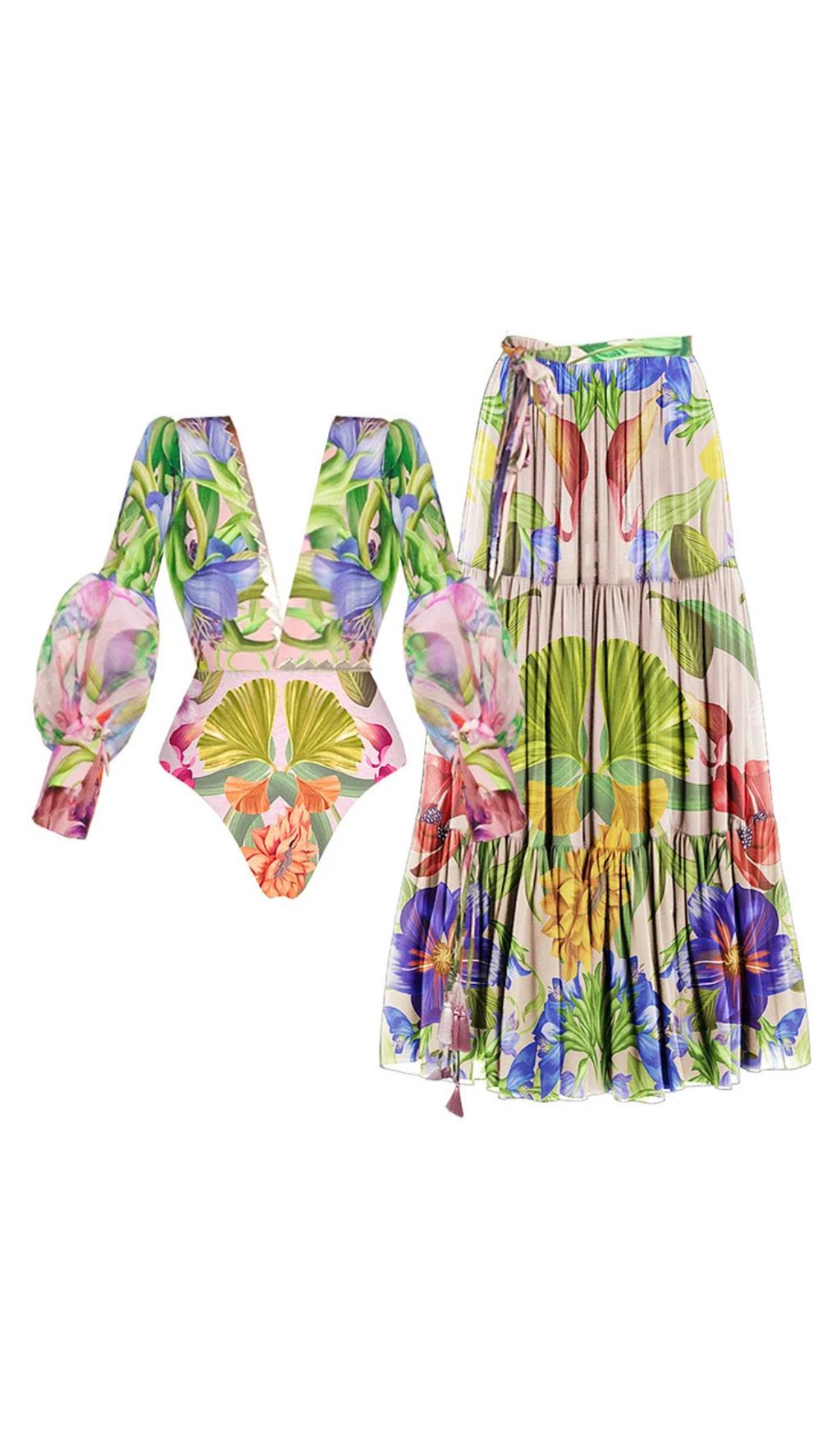 Guusje Flower Printed Two-Piece Swimsuit