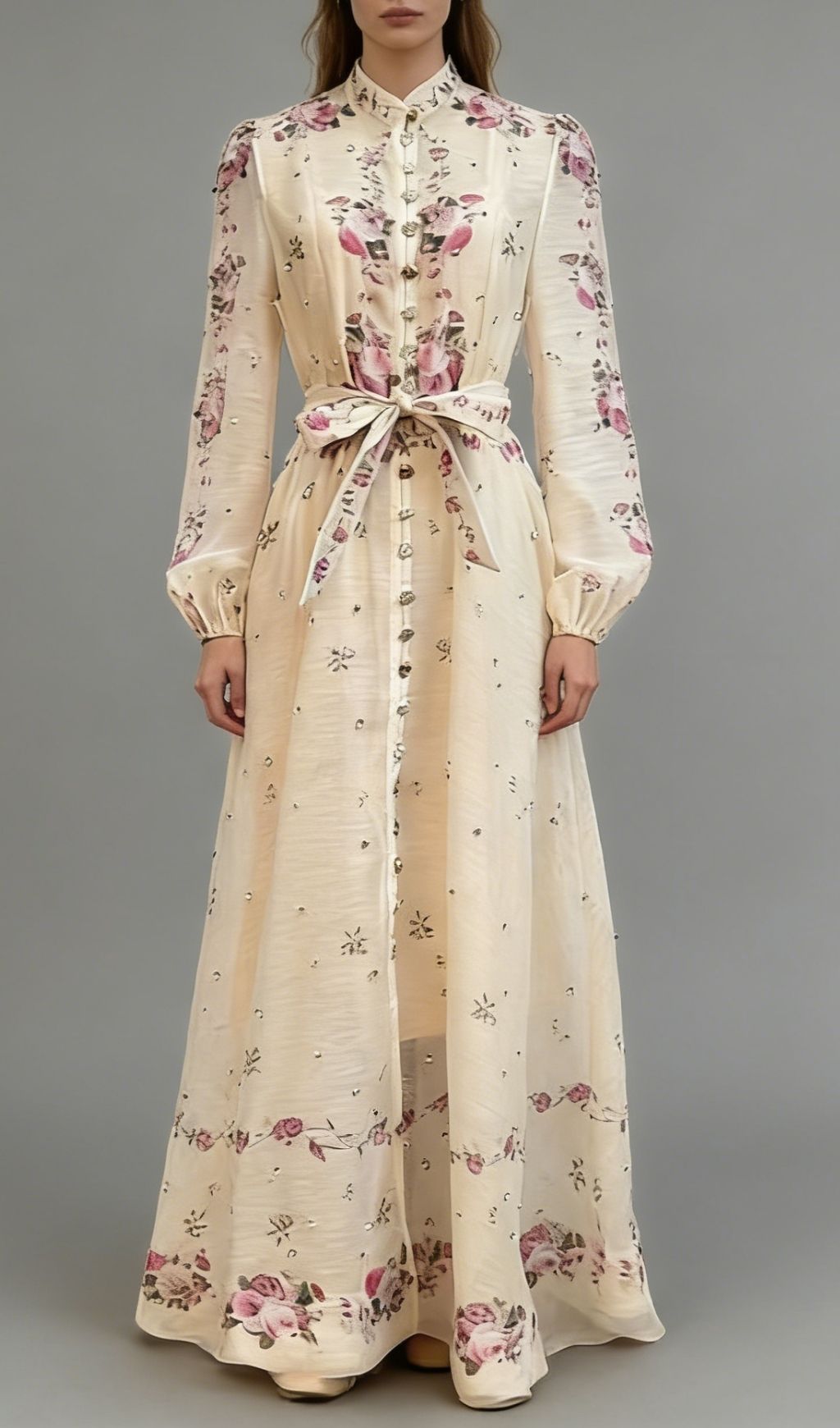 Karleigh Romantic Floral Long Sleeve Maxi Dress for Women