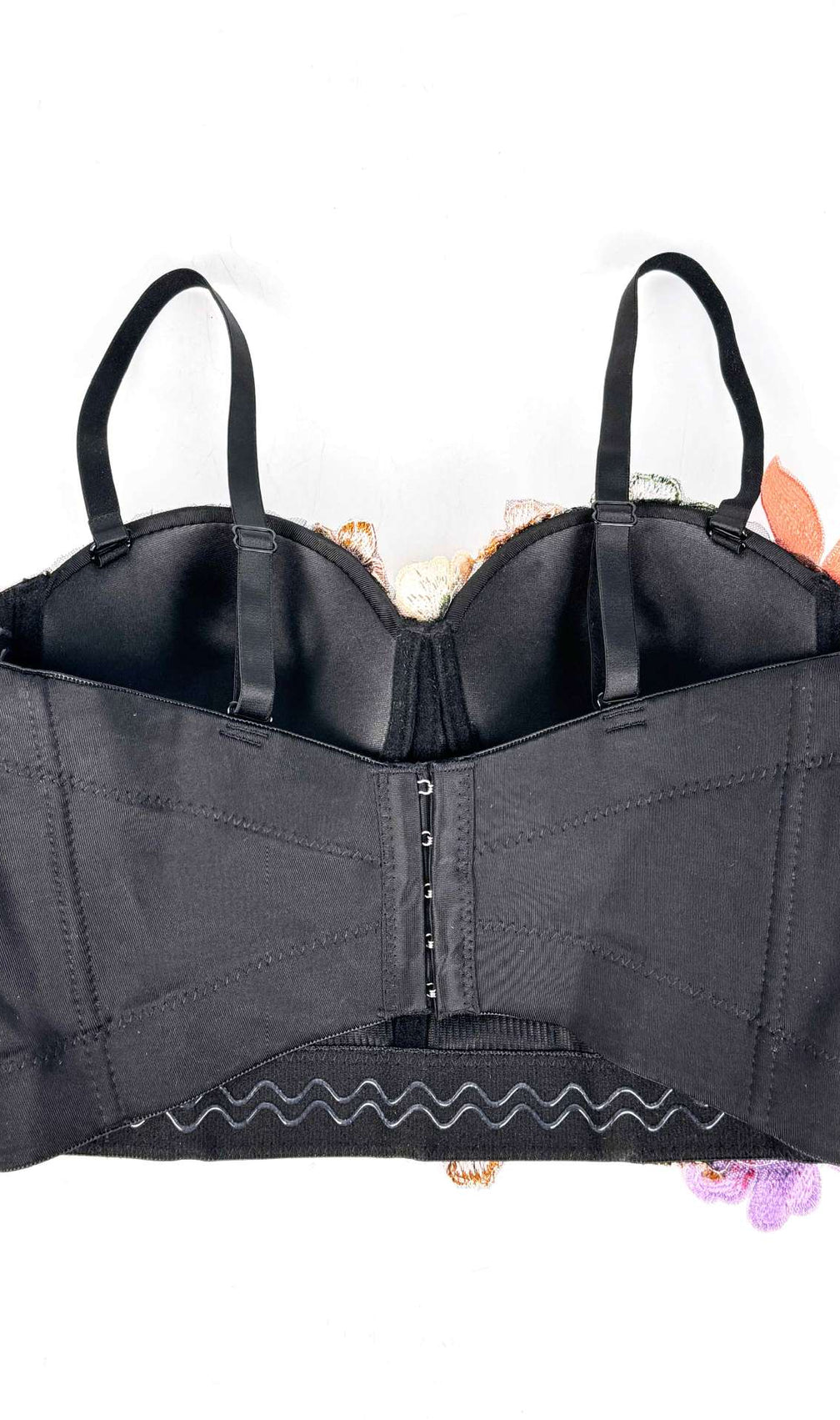 Fahima Flower Embroidery Crop Top