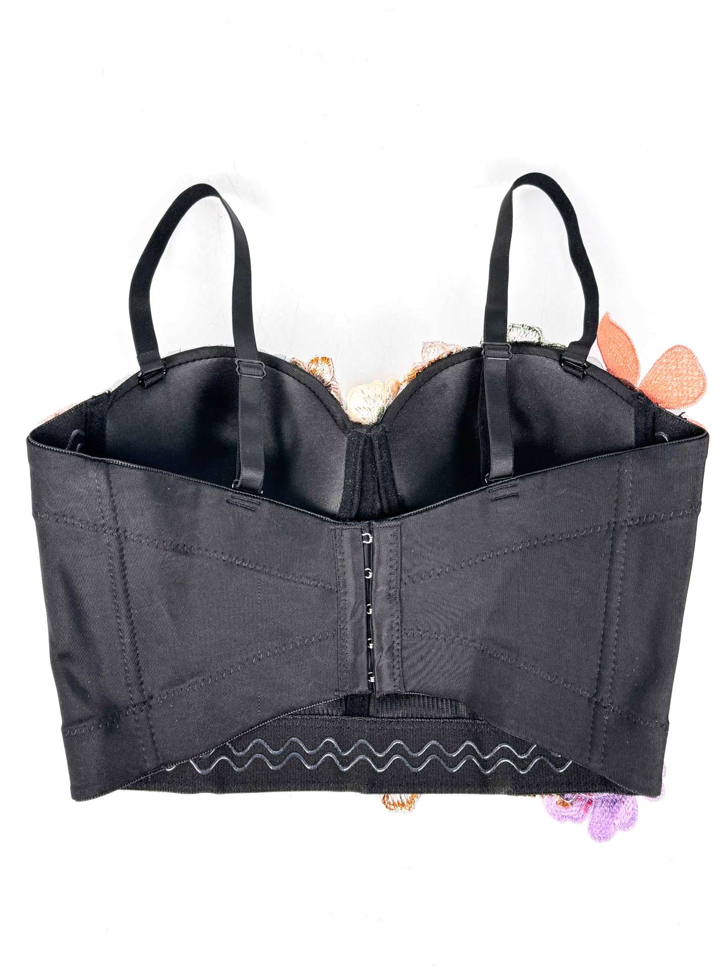 Fahima Flower Embroidery Crop Top