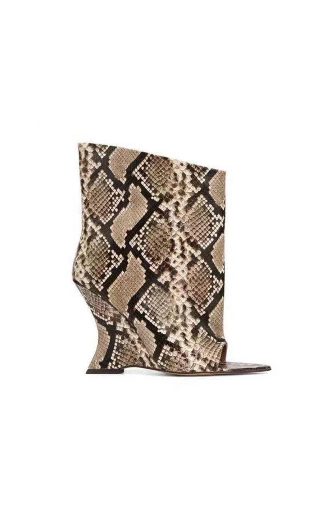 Kate Python Print Open-Toe Ankle Boots | Exclusive Pre-Order