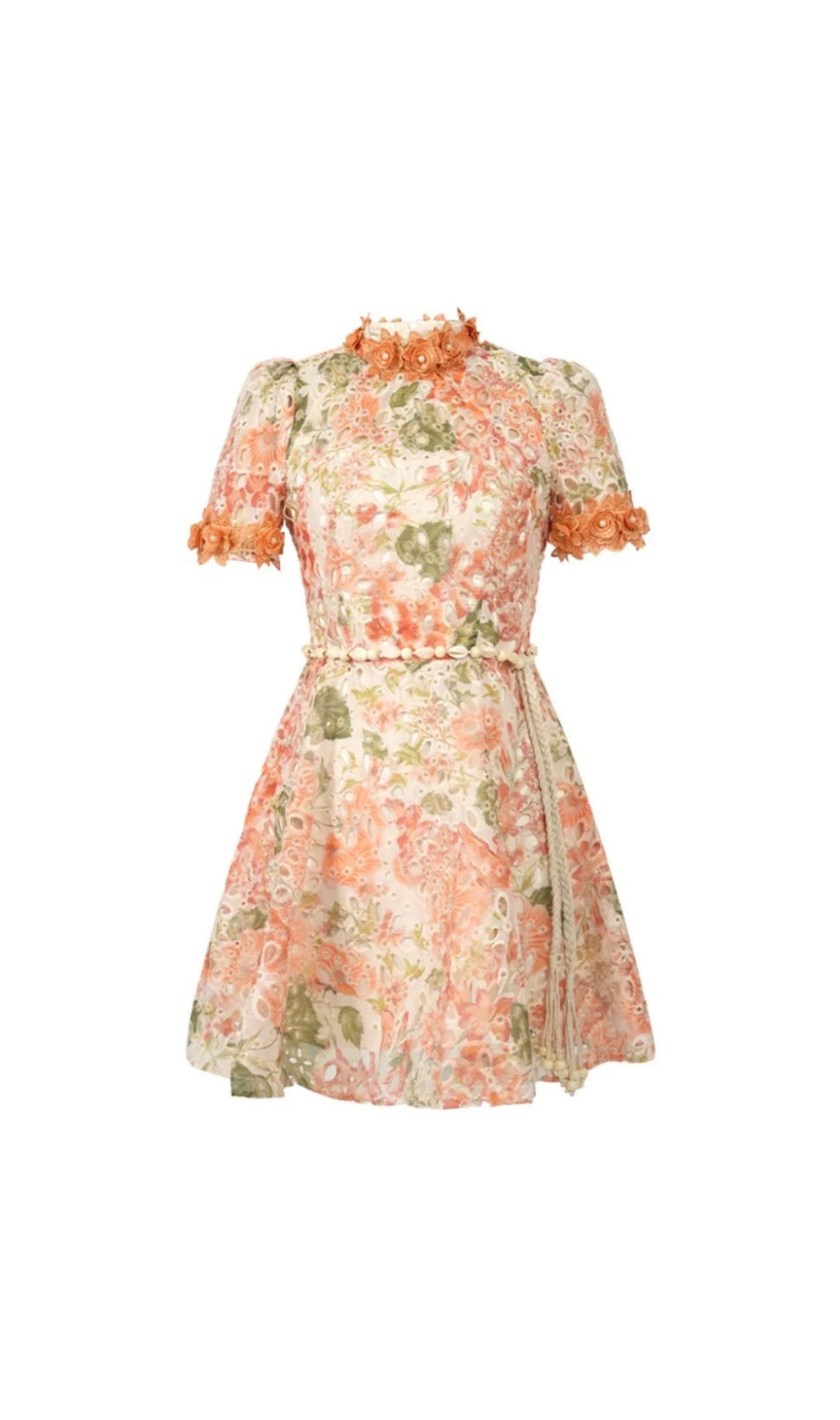 Daija Flower Embroidery Mini Dress