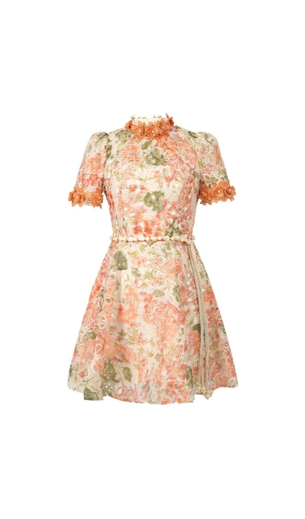 Daija Flower Embroidery Mini Dress