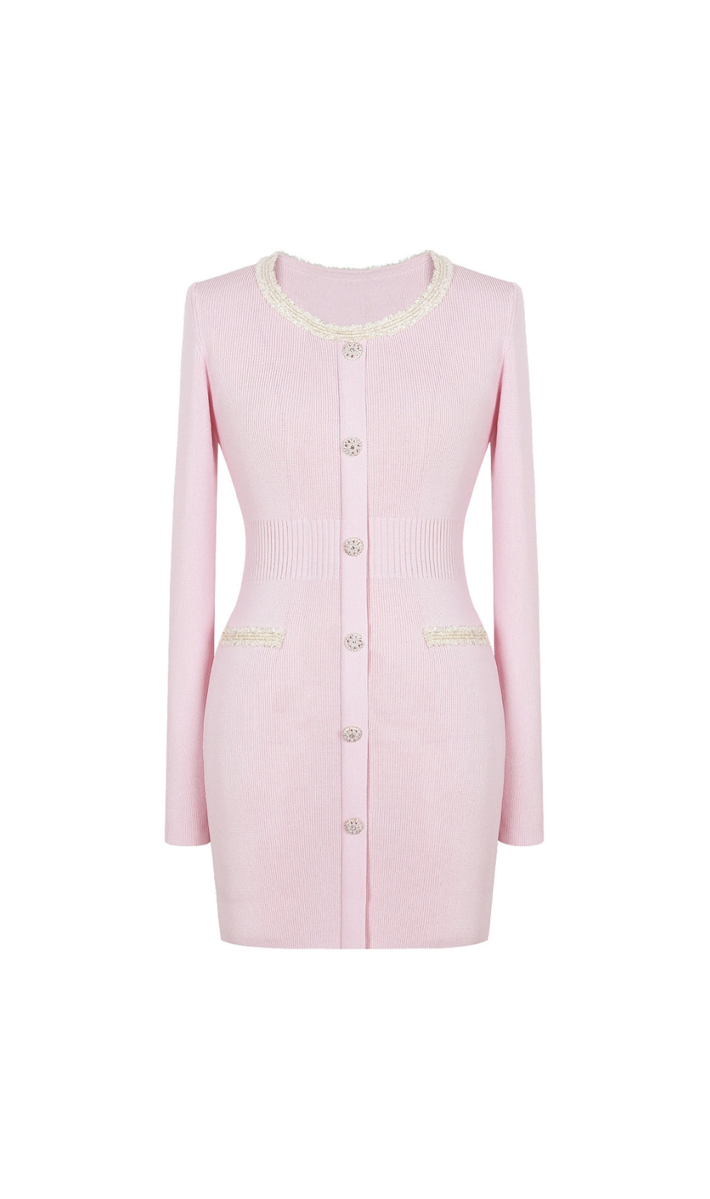 Elder Pink Long Sleeve Mini Dress