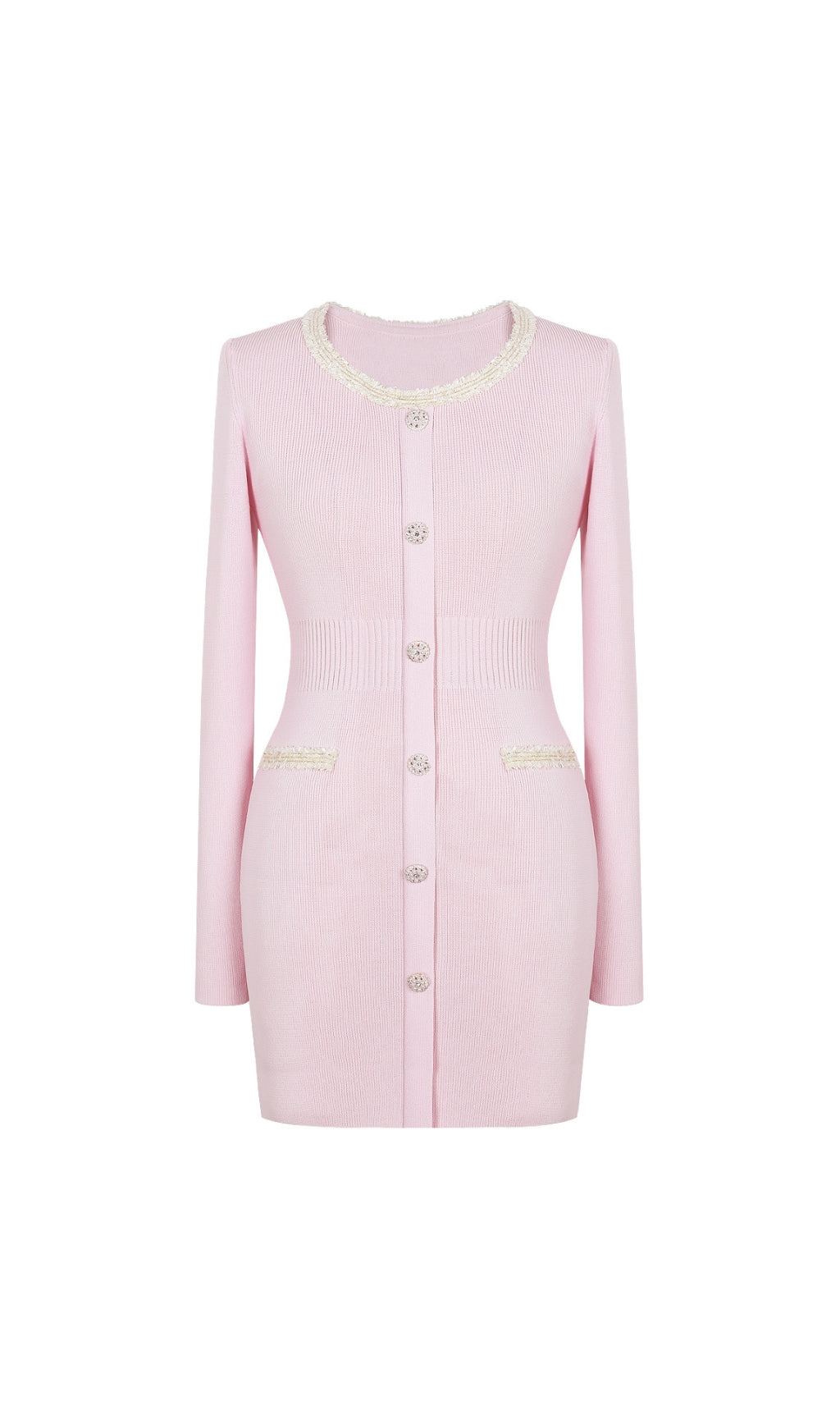 Elder Pink Long Sleeve Mini Dress