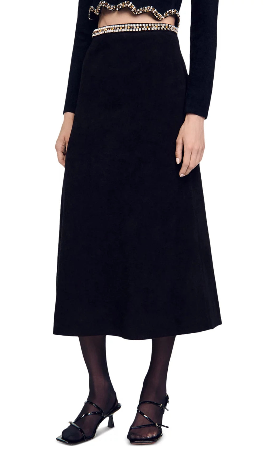 Mareve Beaded Midi Skirt