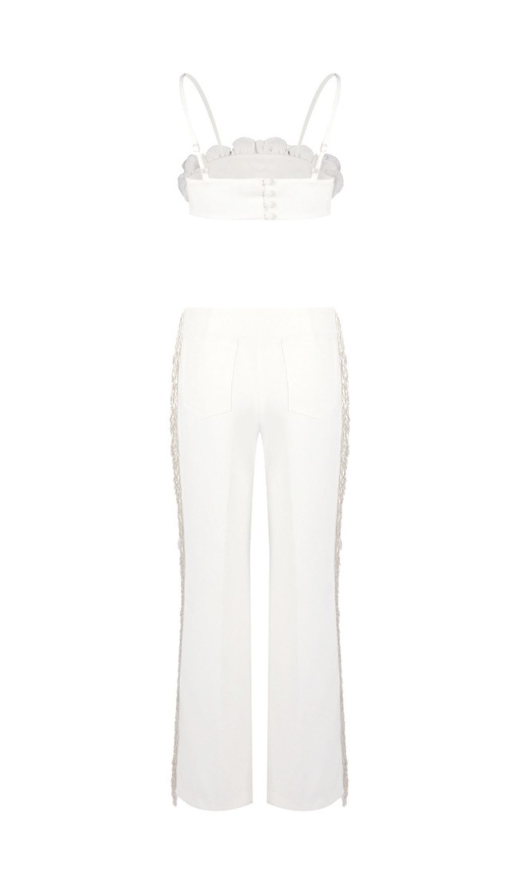 Gidget Flower Sequin Top & Tassel Pants