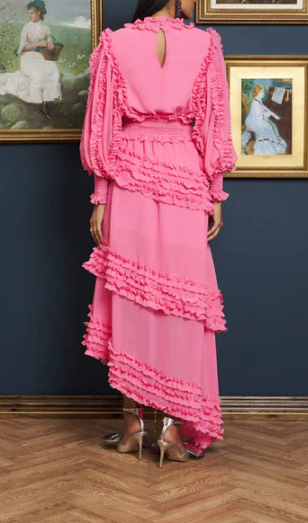 Abedabun Almond Blossom Ruffle Dress