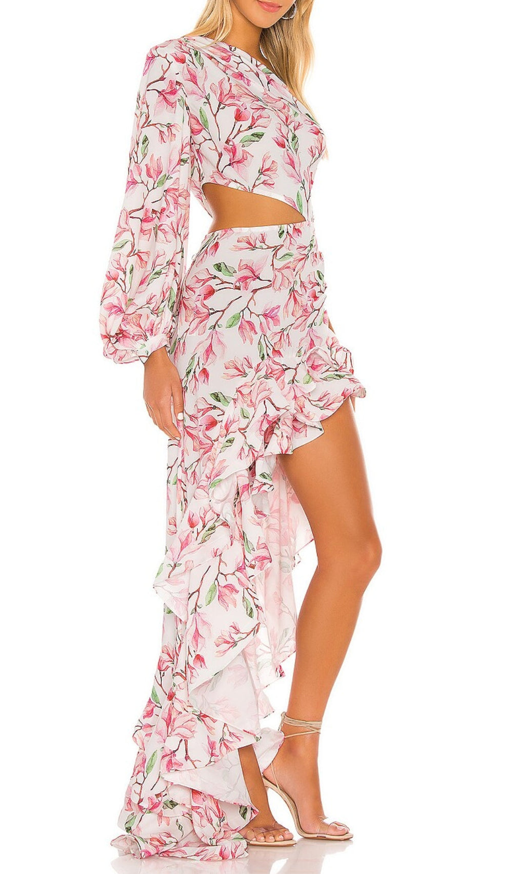 Asfrid Pink Printed Maxi Dress