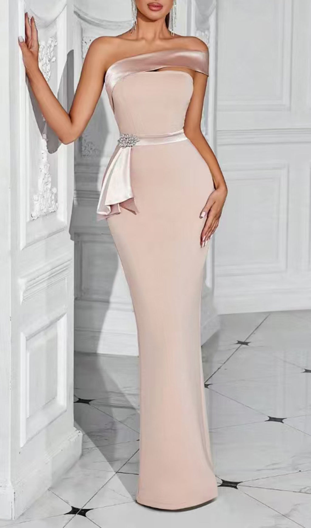 Eloise Strapless Diamond Maxi Dress