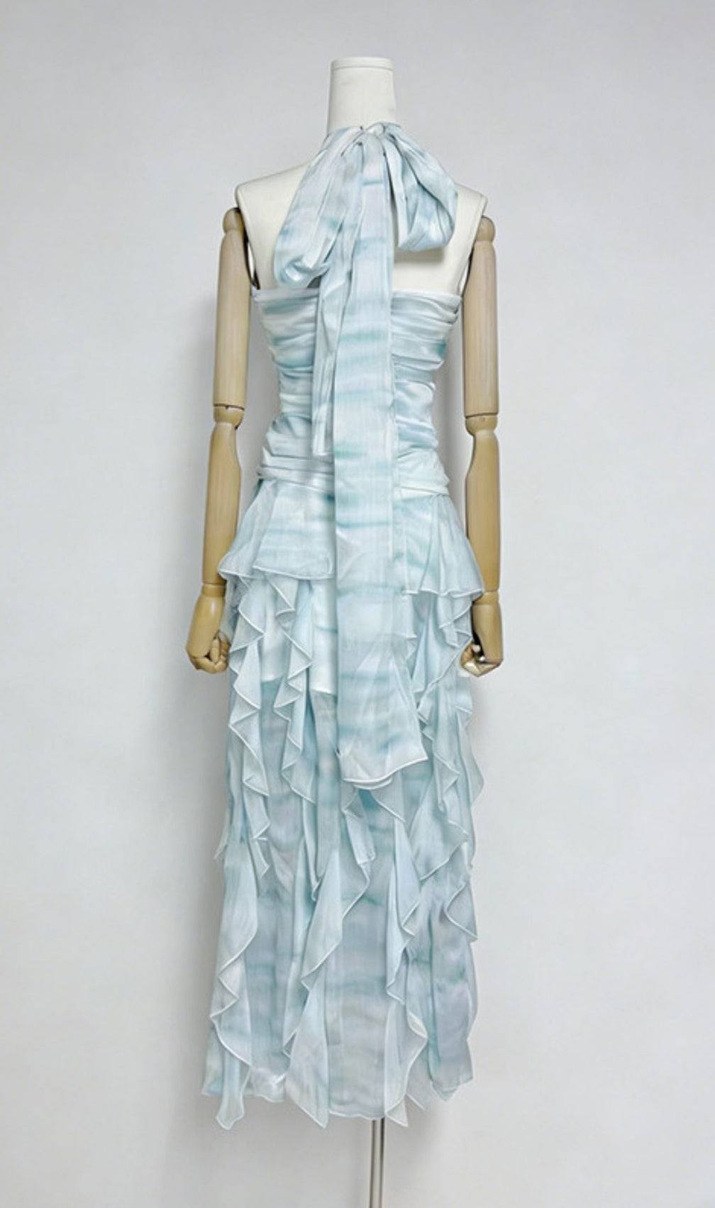 Kaylee Halter Ruffle Maxi Dress | Ethereal Flow for Beach Weddings & Summer Soirées