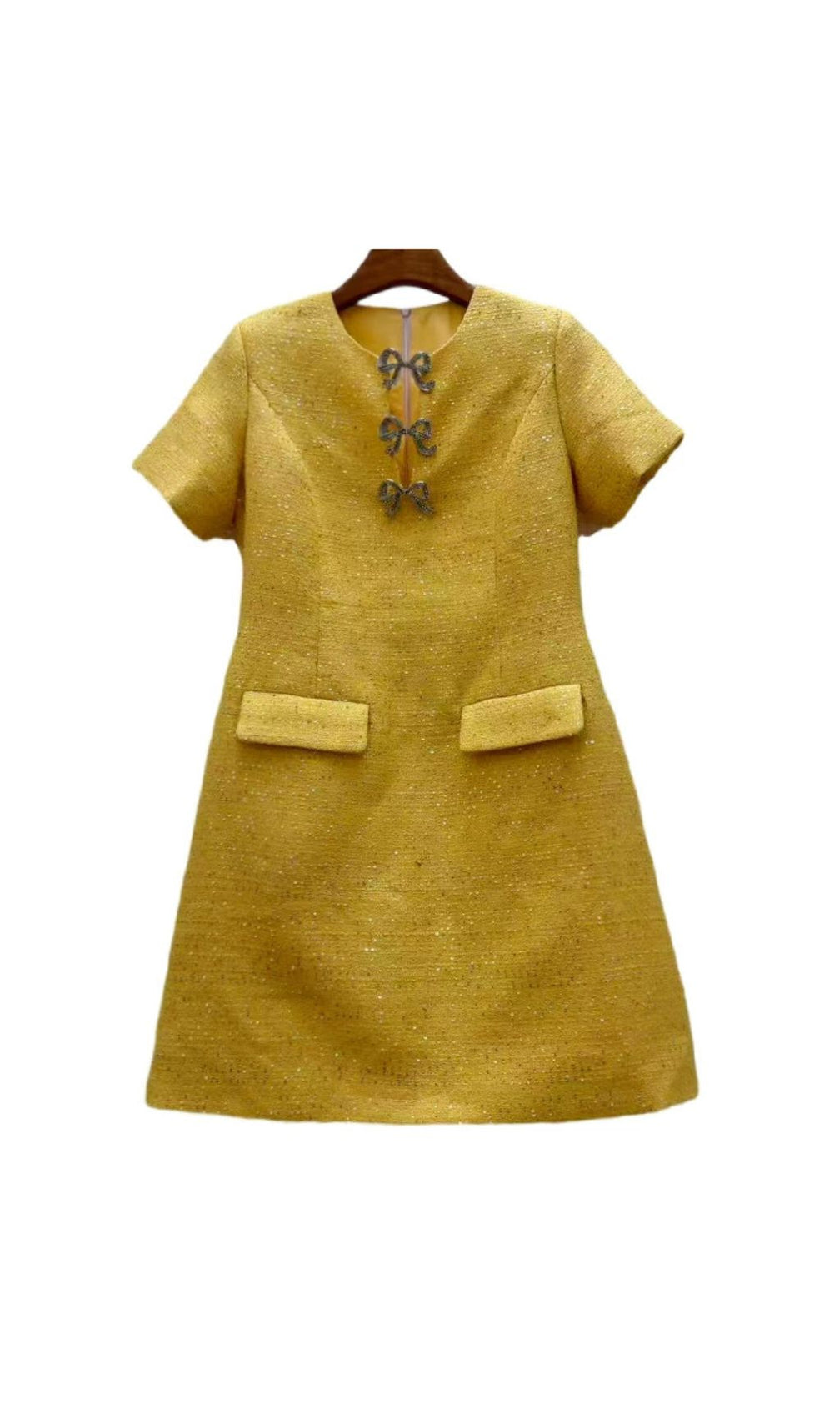 Fuchsia Bow Mini Dress