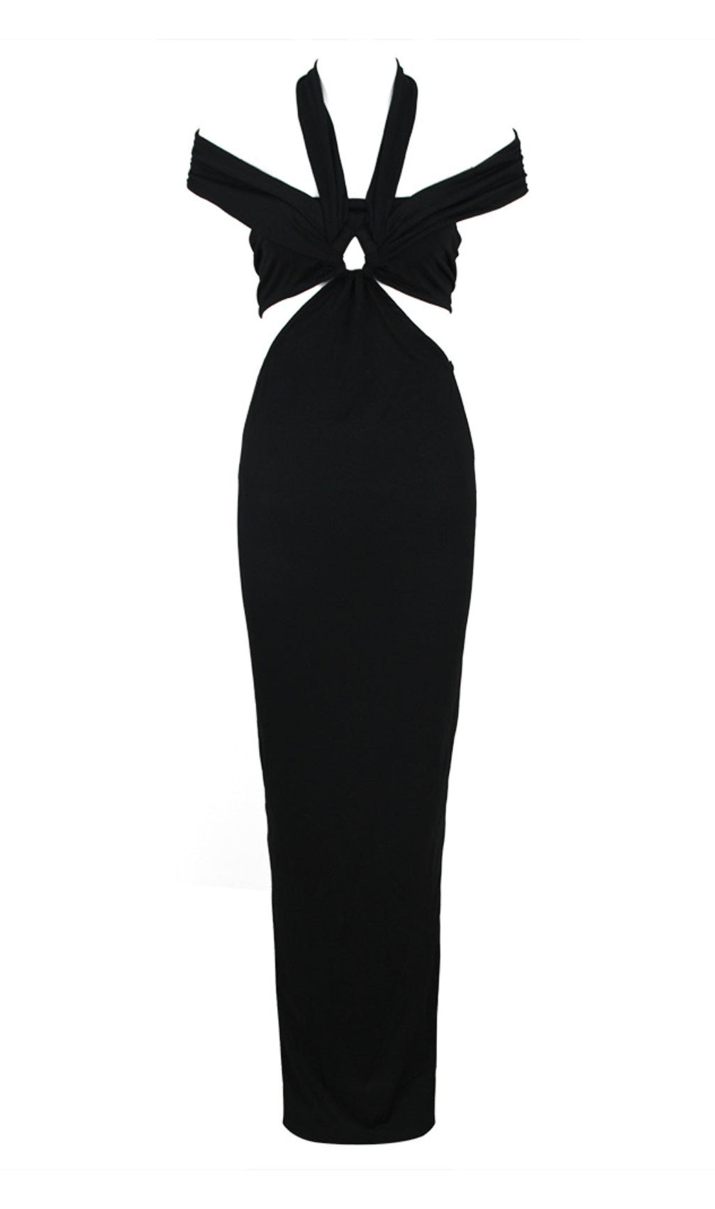 Arke Black Cutout Maxi Bandage Dress