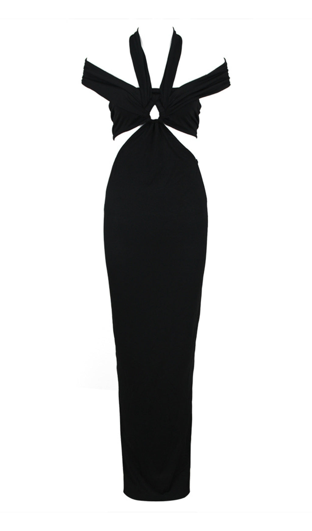 Arke Black Cutout Maxi Bandage Dress