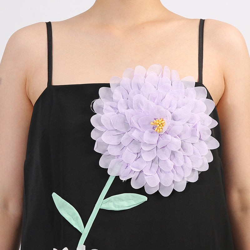 Erica Strappy Flower Embellished Maxi Dress