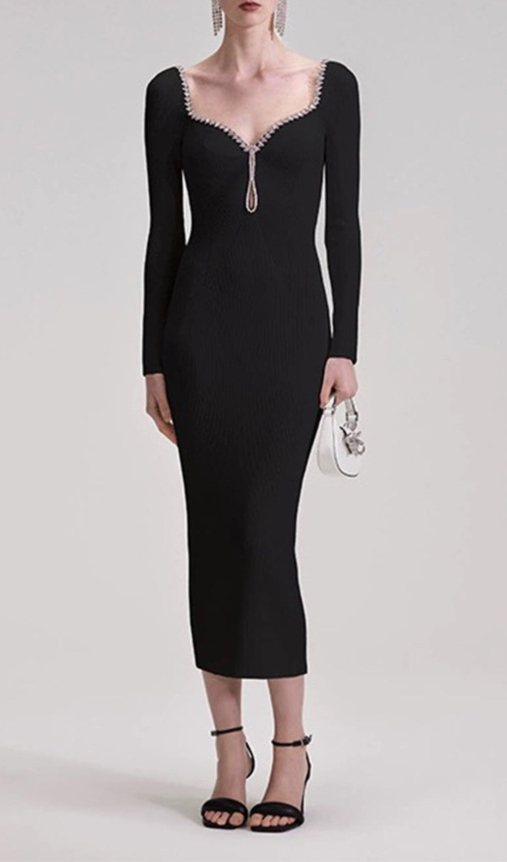Amber Knitted Diamond Midi Dress
