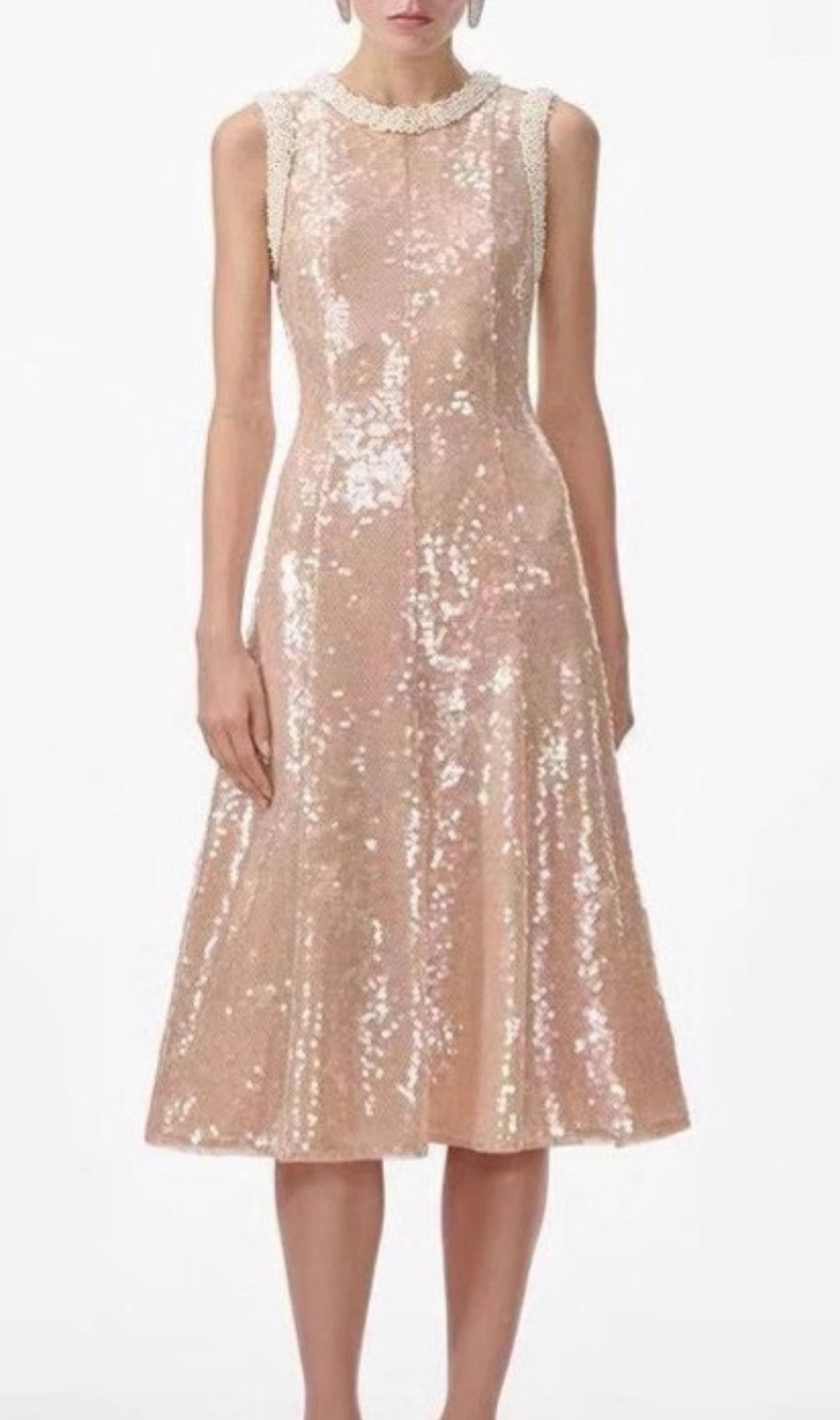 Chaniya Sequin Sleeveless Midi Dress