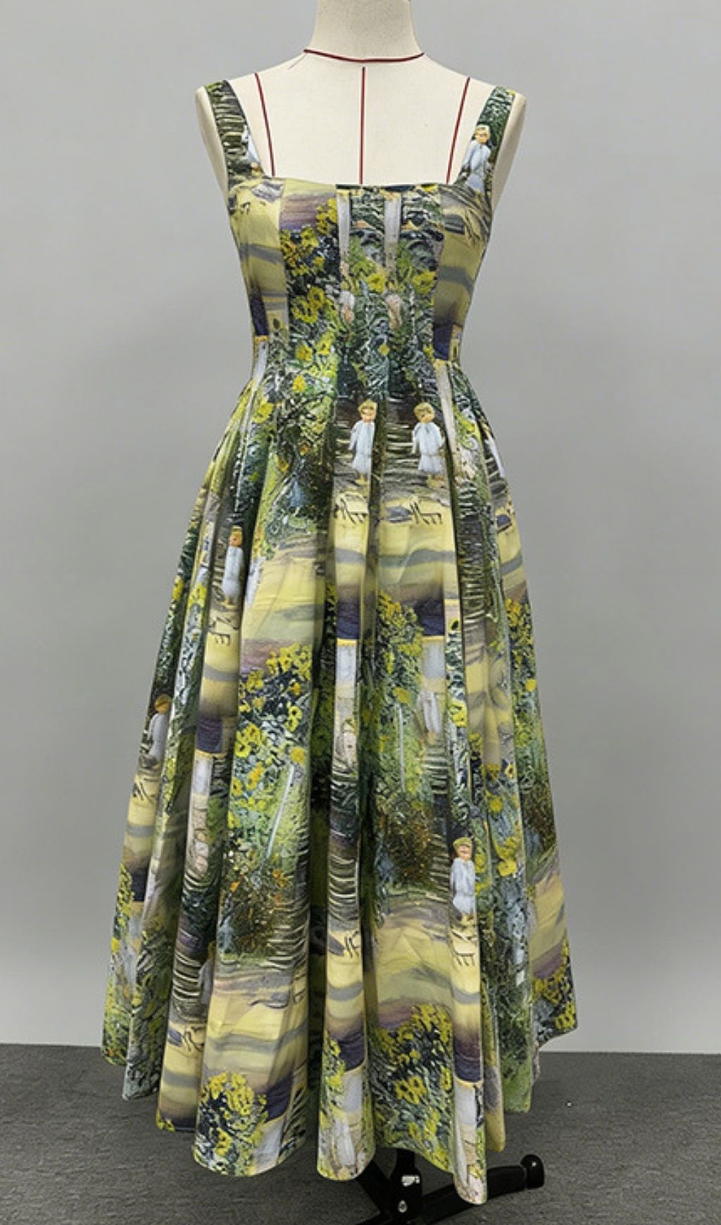 Kallima Impressionist Garden Maxi Dress | Elegant Floral Print Gown