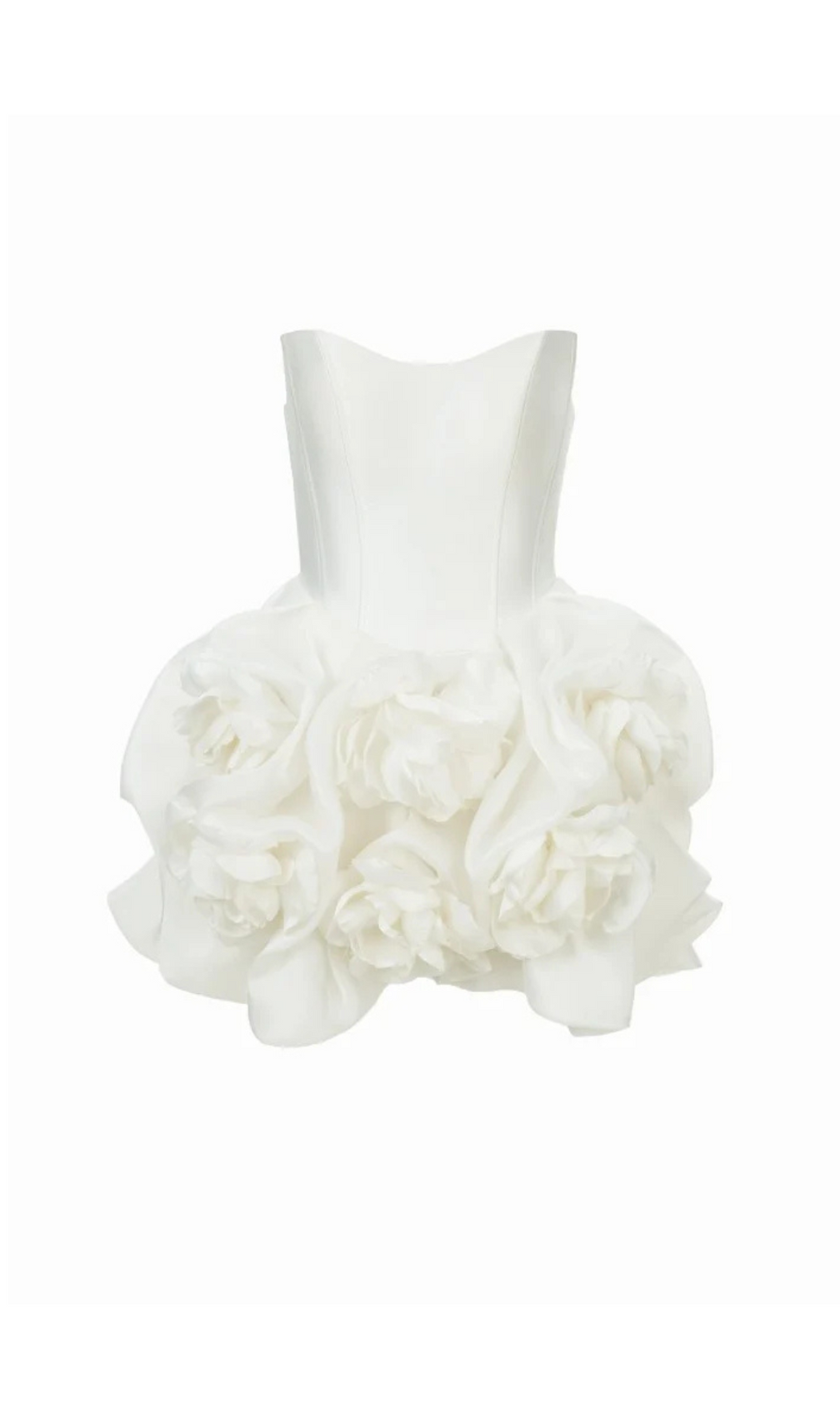 Alannis Floral-Appliqué Strapless Mini Dress