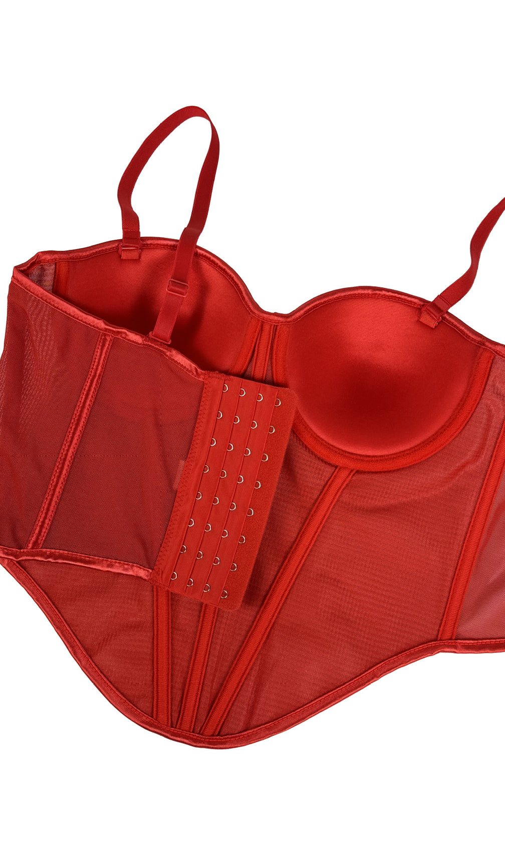 Jemima Red Diamante Corset Top | Sparkling Glamour Bustier