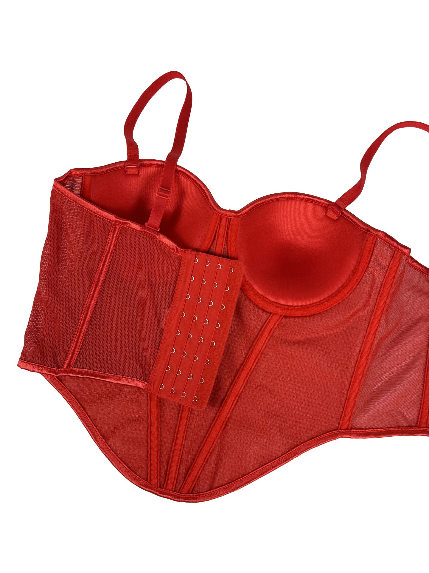 Jemima Red Diamante Corset Top | Sparkling Glamour Bustier