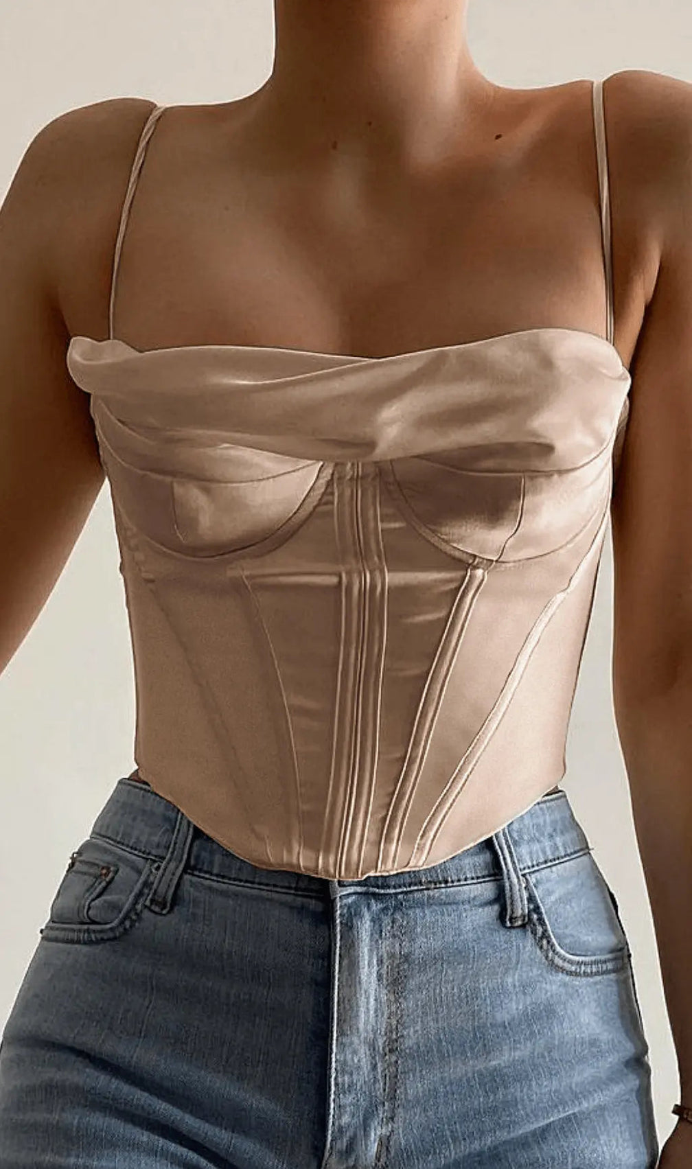 Pile Of Collar Fishbone Camisole Tops