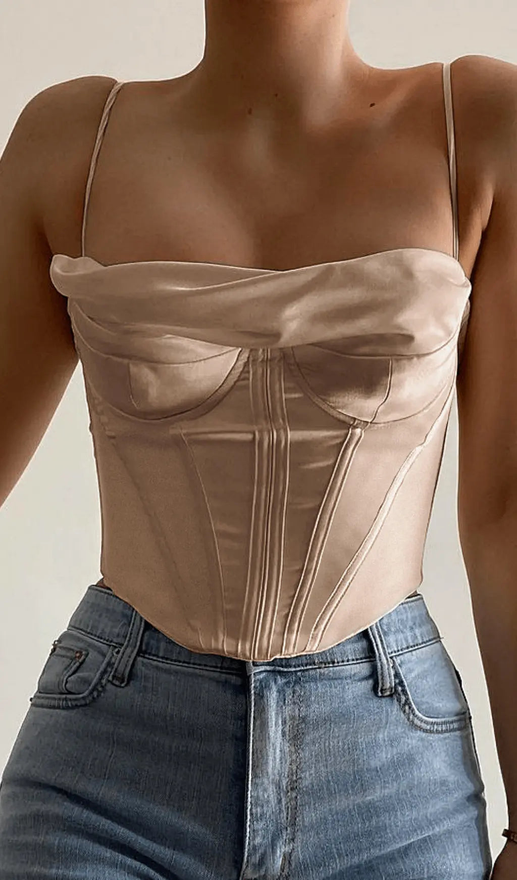 Pile Of Collar Fishbone Camisole Tops