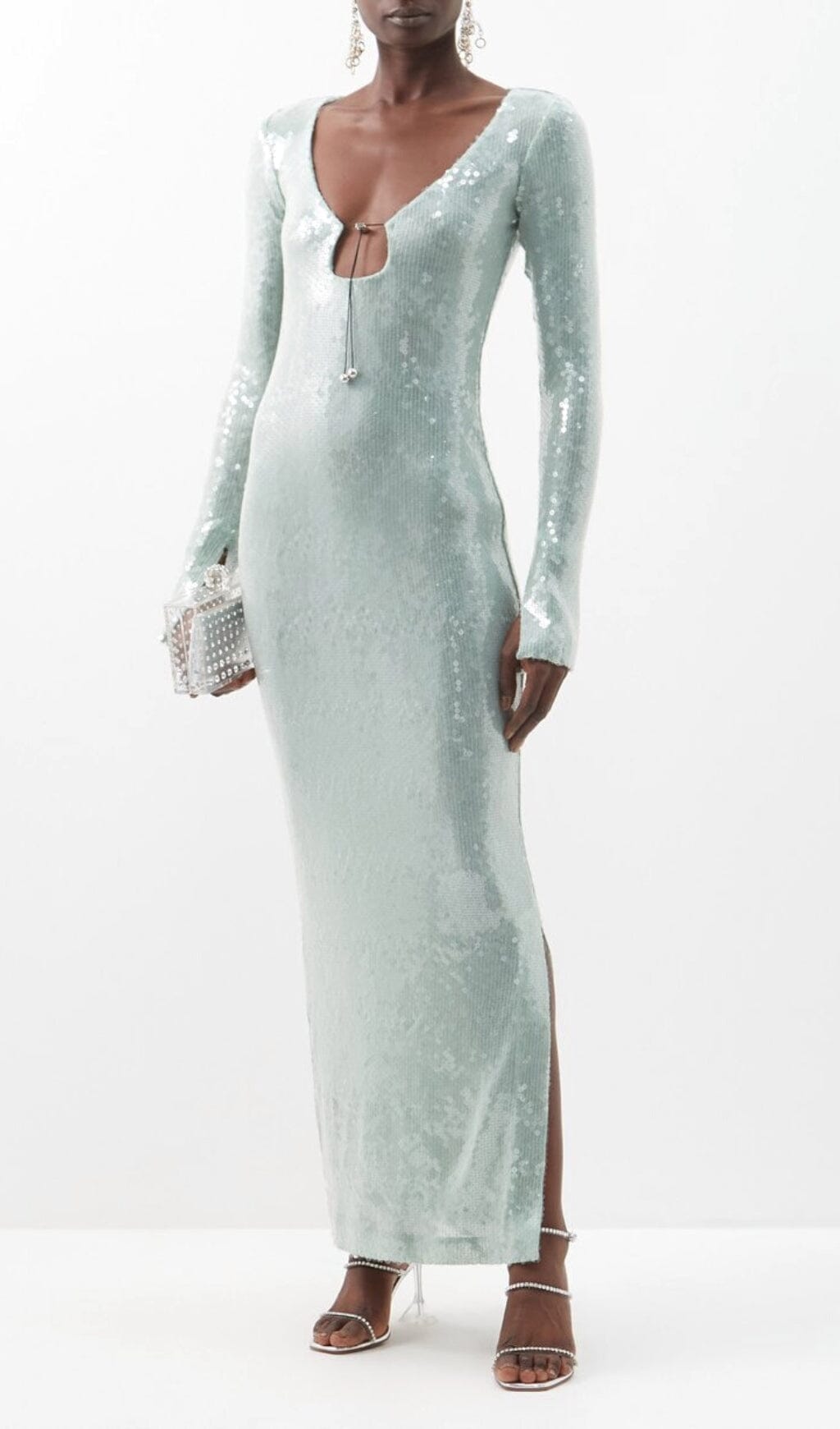 Ardelle Mint Sequin Maxi Dress