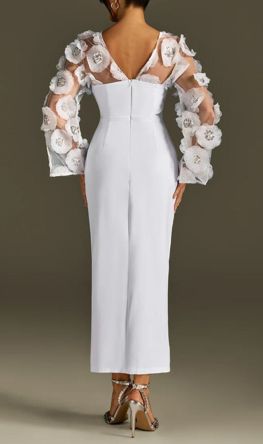 Rosaire Glimmering Floral Sequin Maxi Dress - Elegant Evening Gown