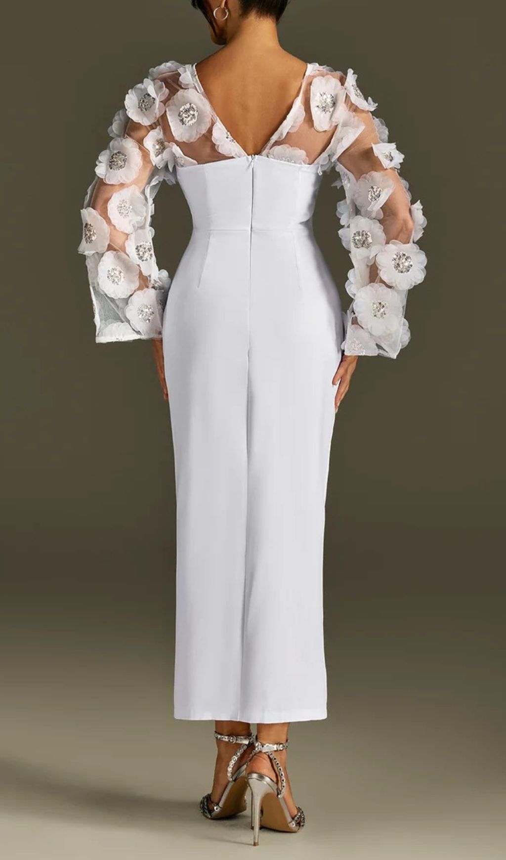 Rosaire Glimmering Floral Sequin Maxi Dress - Elegant Evening Gown