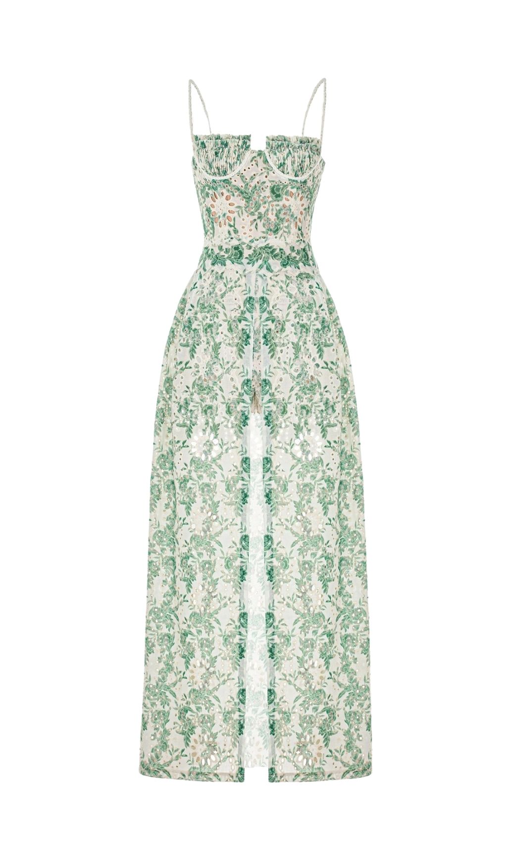 Kolby Green Printed Maxi Dress & Shorts Set