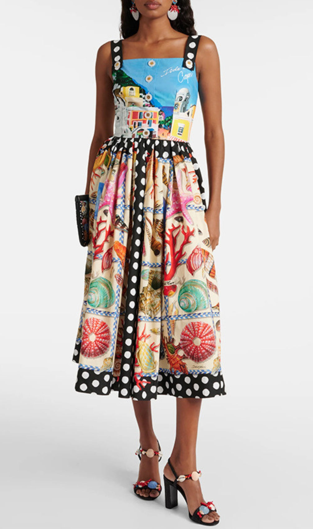 Barb Colorful Printed Midi Dress