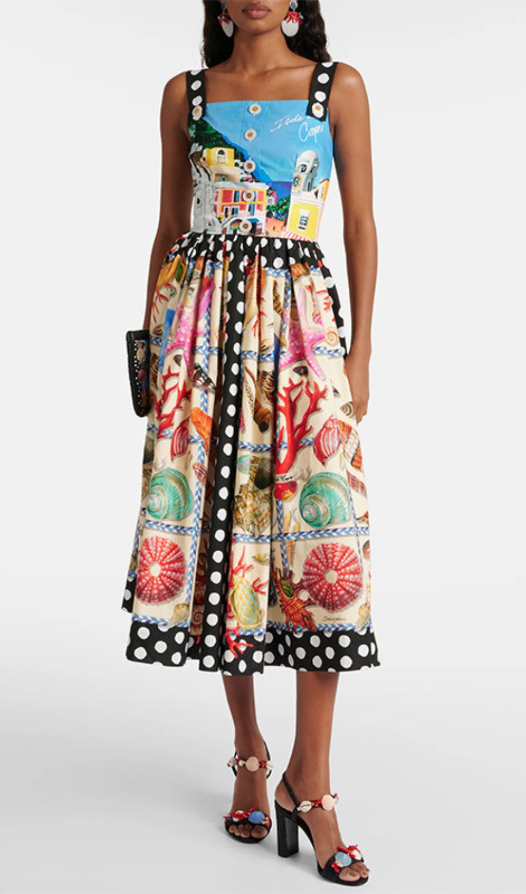 Barb Colorful Printed Midi Dress