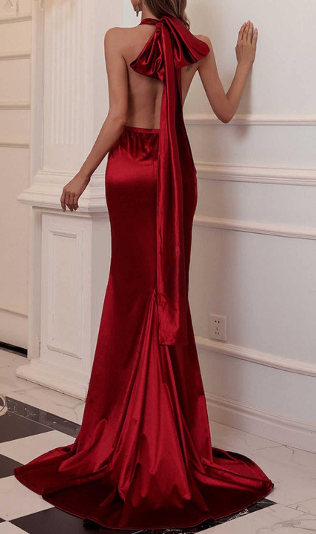 Celeste Halter Backless Maxi Dress