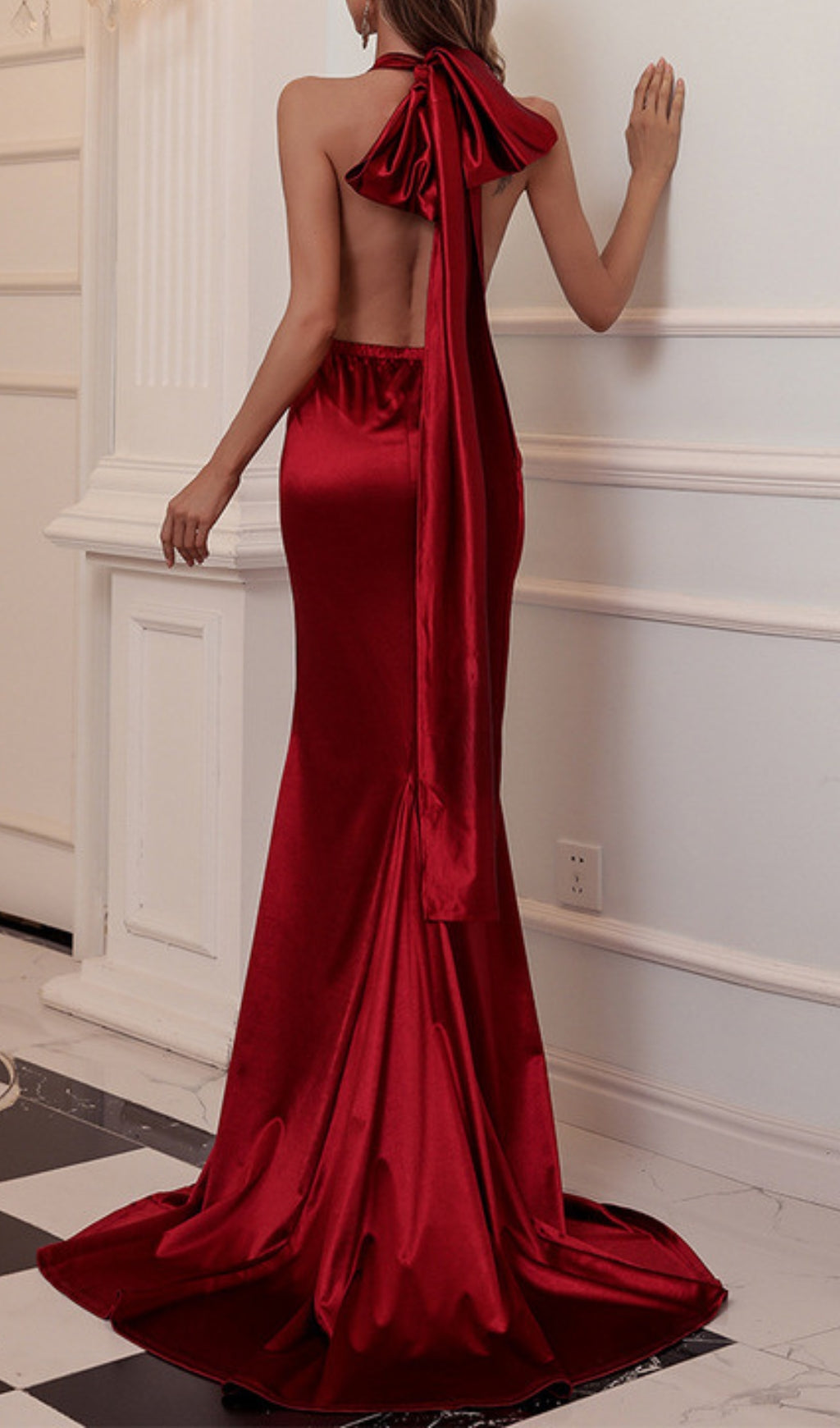 Celeste Halter Backless Maxi Dress